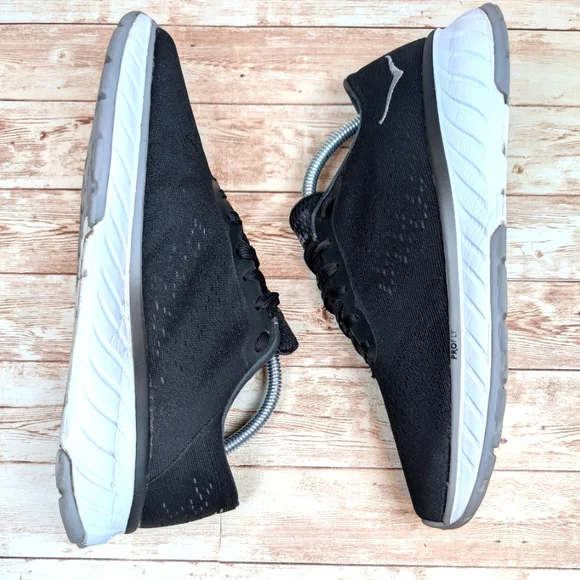 Hoka One One Cavu 2 ProFly Black Gray White Canvas Athletic Sneakers Shoe Men 10 - Picture 8 of 12